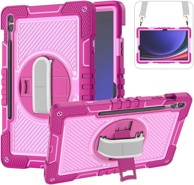 NIKCORP Zaštitna maska za Samsung Tab S7/S8 11" s rotirajućim stalkom ručkom i naramenicom, roza